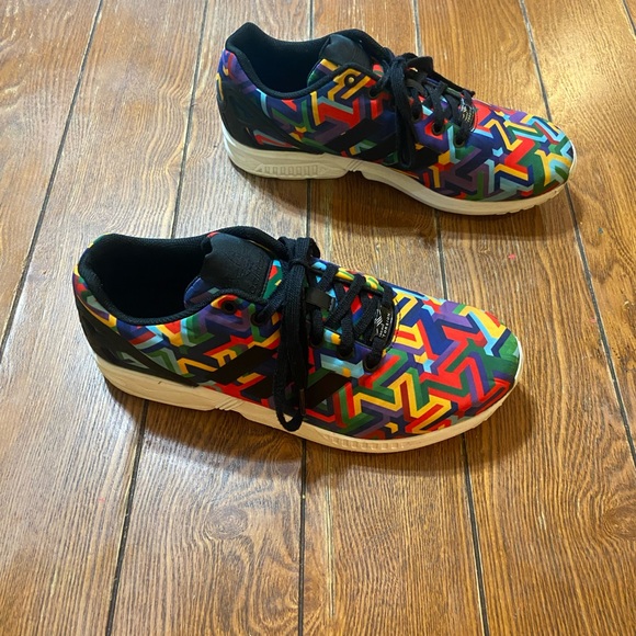 ❌SOLD❌Adidas ZX Flux Multi-Color Mens 10.5 - Picture 2 of 9